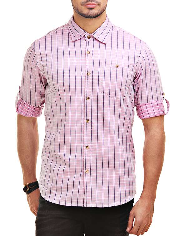 pink cotton casual shirt