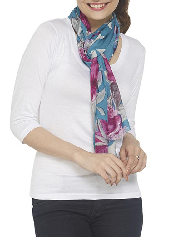 green viscose scarf - 12589580 -  Zoom Image - 0