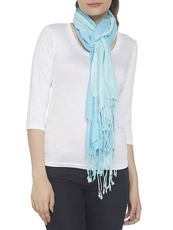 blue viscose scarf