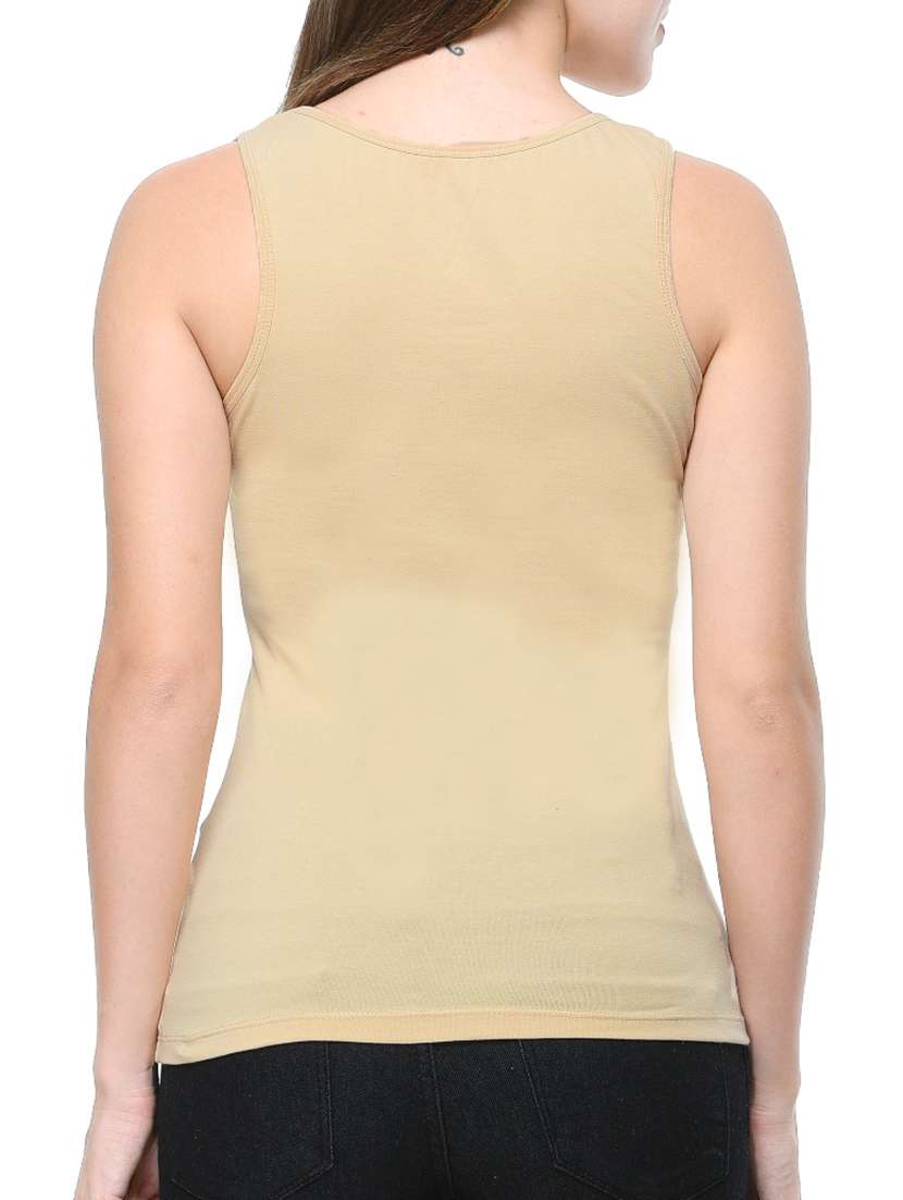 beige cotton tank tee - 12593627 -  Standard Image - 2