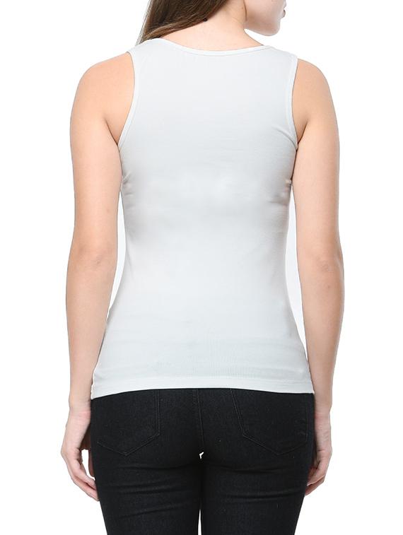 white cotton tank tee - 12593629 - Standard Image - 2