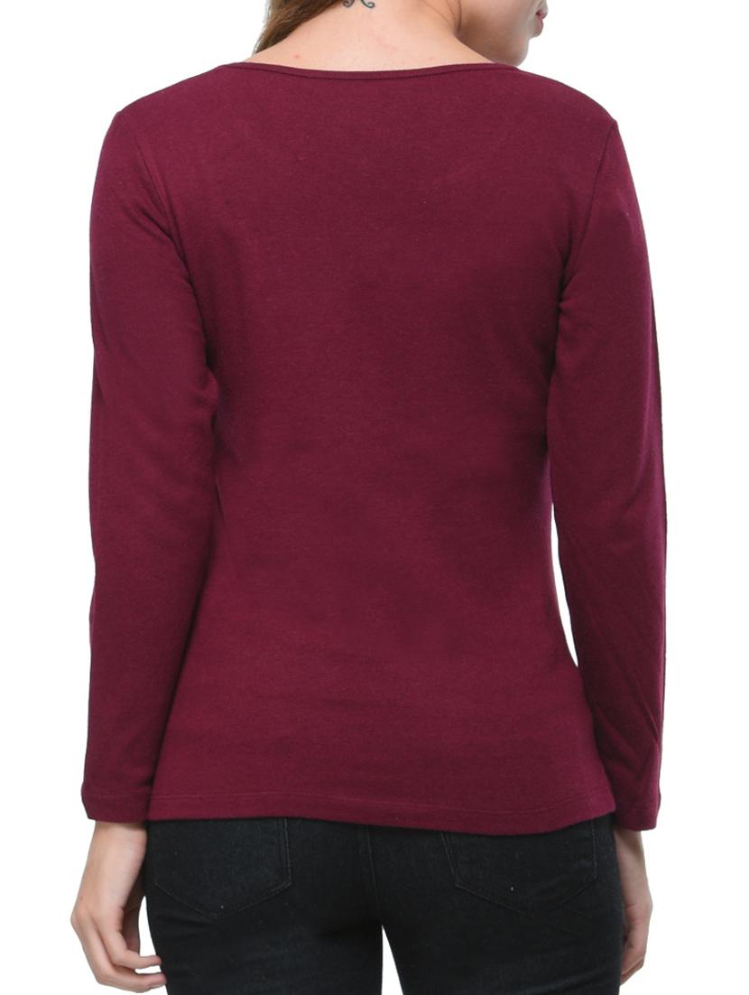 maroon cotton tee - 12593674 - Standard Image - 2