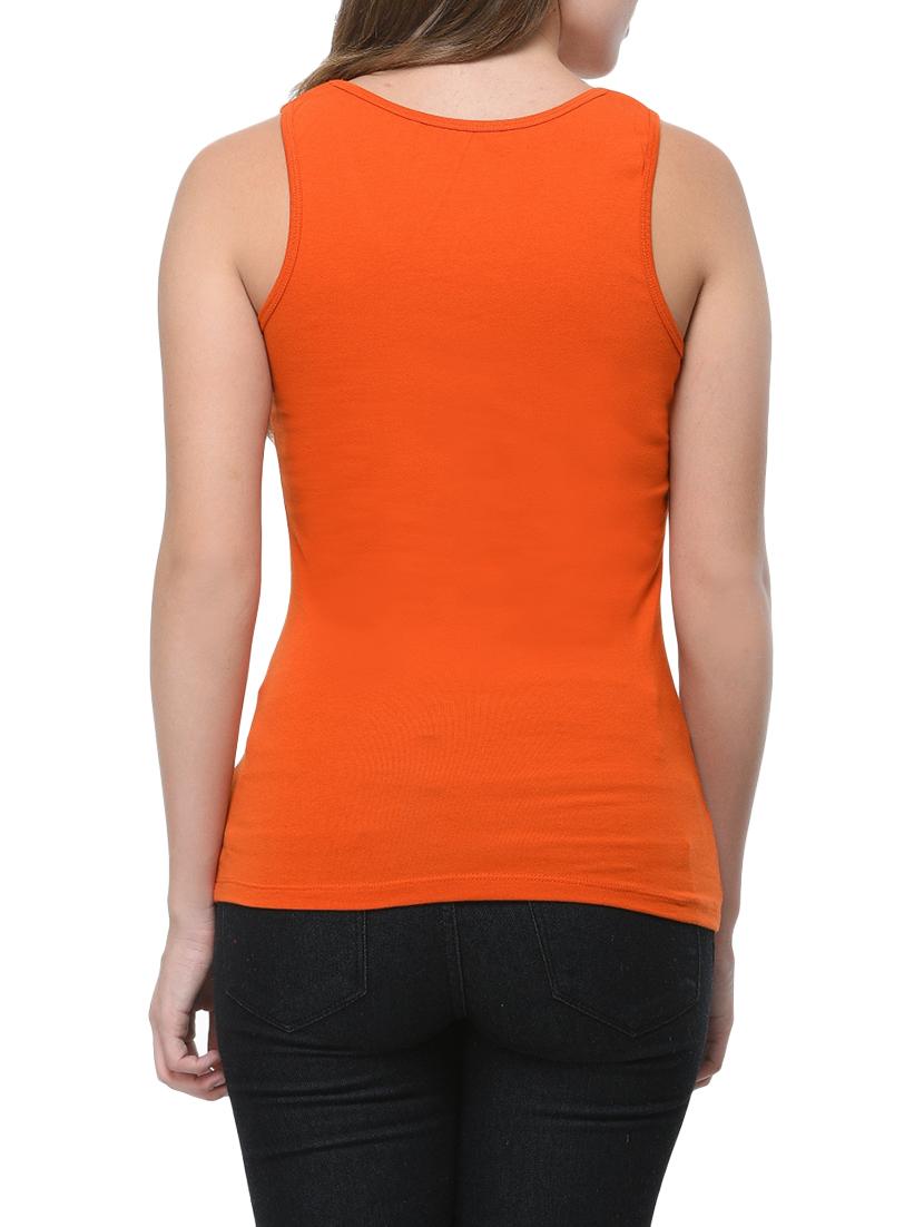 orange cotton tank tee - 12593928 - Standard Image - 2