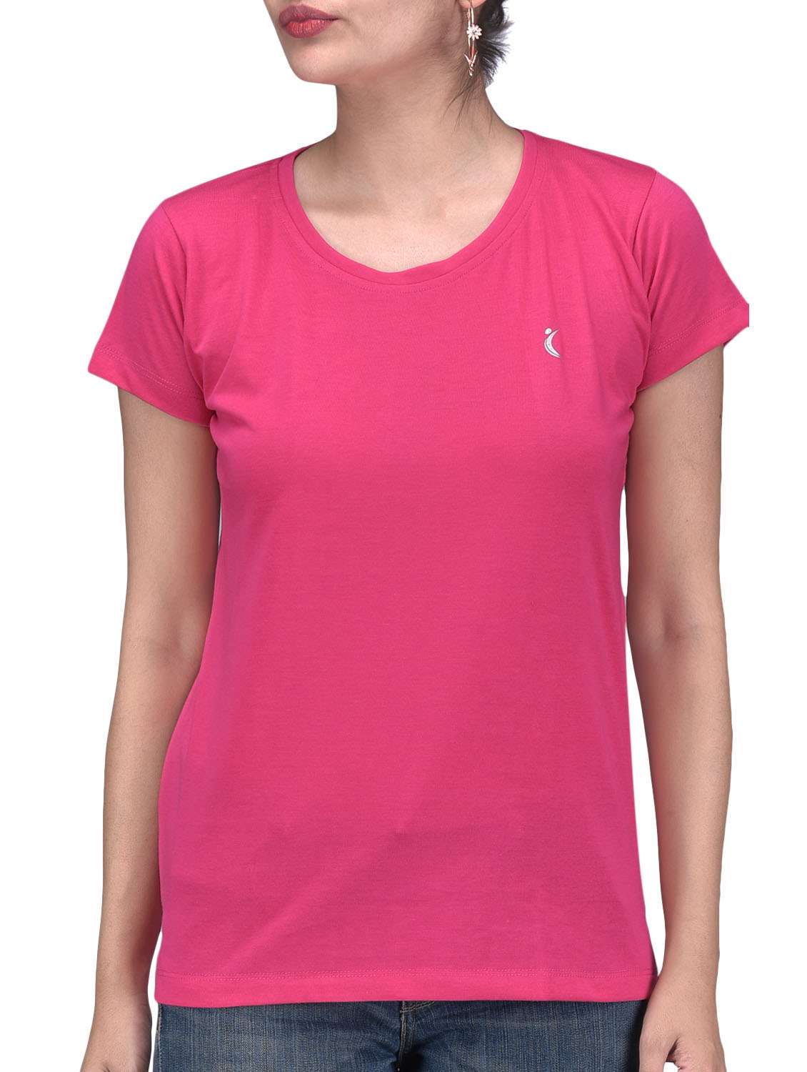 Solid Magenta Cotton T-Shirt