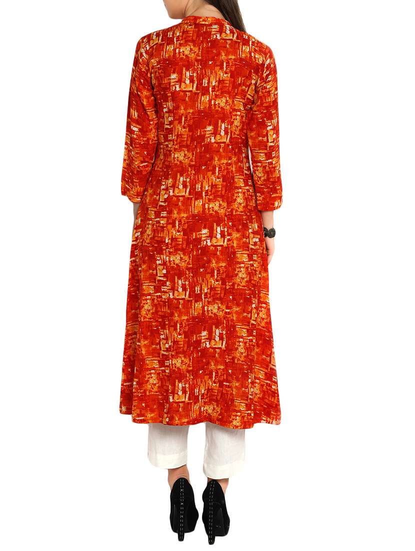 abstract a-line kurta - 12648393 -  Standard Image - 2