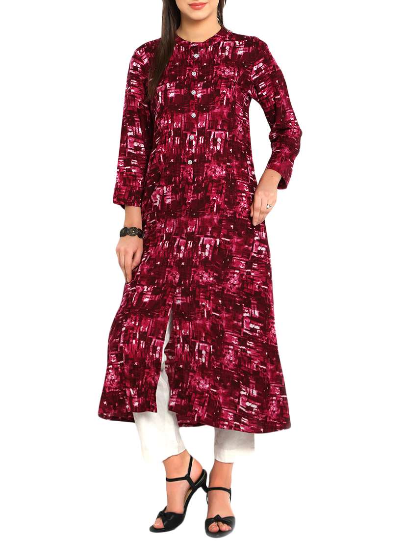 printed a-line kurta