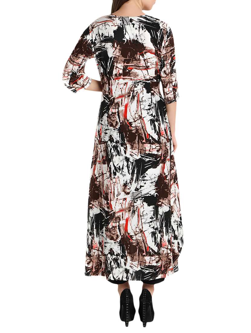 printed high-low kurta - 12648401 -  Standard Image - 2