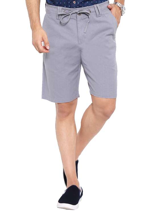 grey cotton shorts