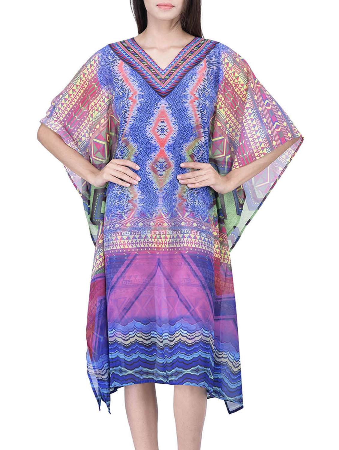 multi colored polyester kaftan
