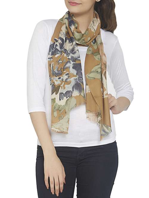 brown viscose scarf - 12757329 -  Standard Image - 0