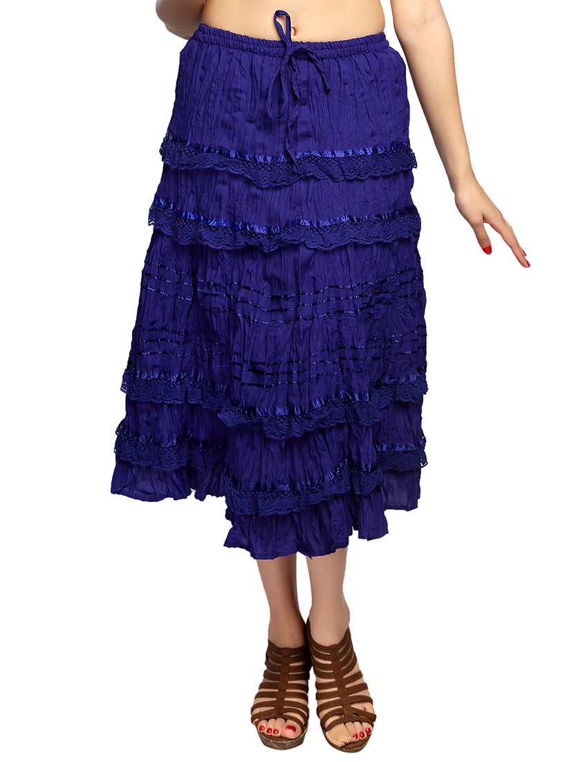 dark blue cotton skirt