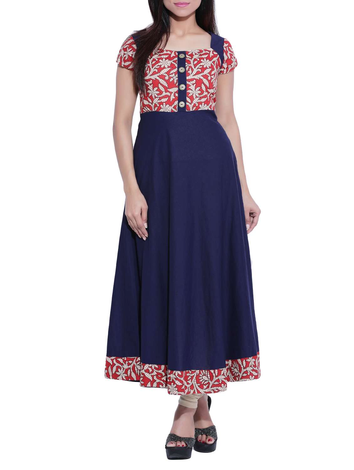 flared printed kurta