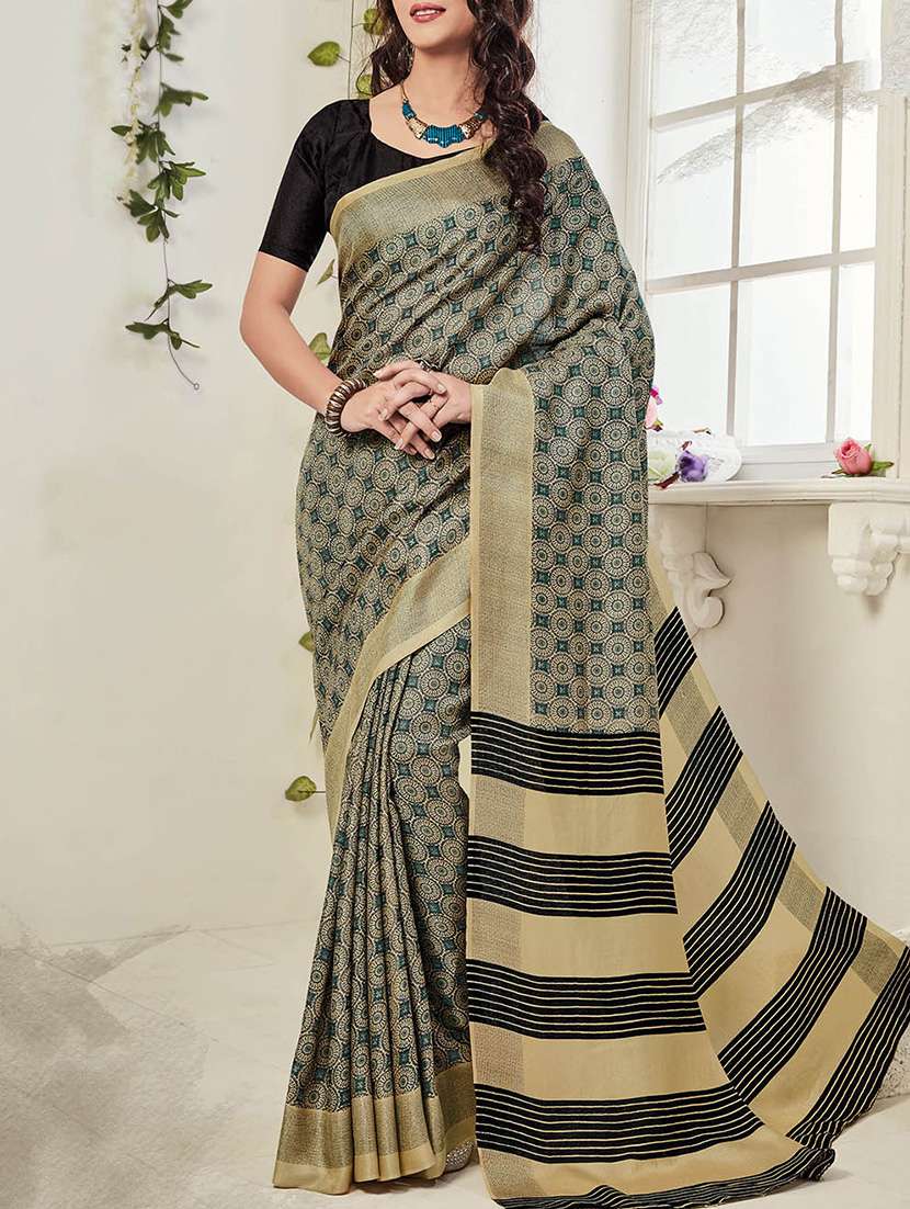 grey silk saree with blouse
