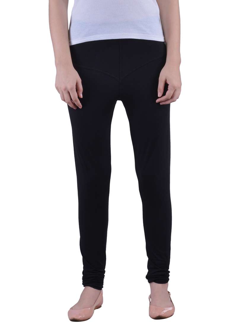 black cotton leggings