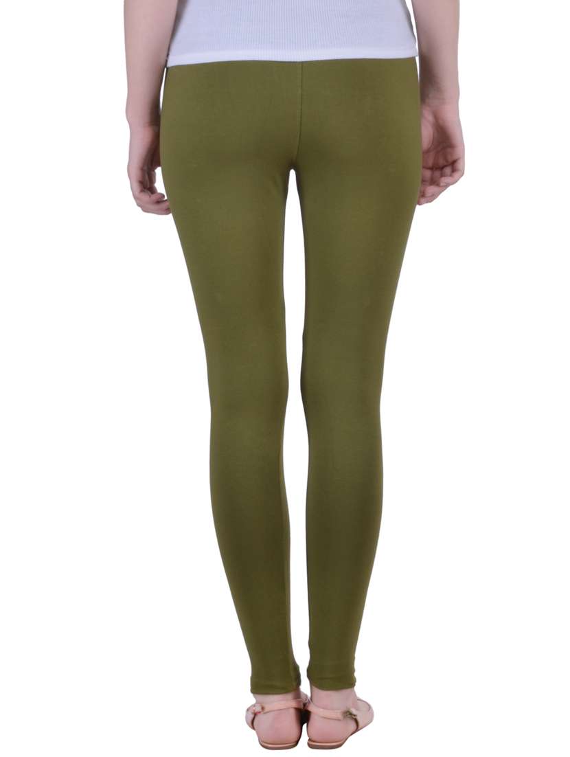 olive green  ankle length legging - 12786073 -  Standard Image - 2