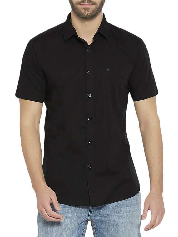 black cotton casual shirt