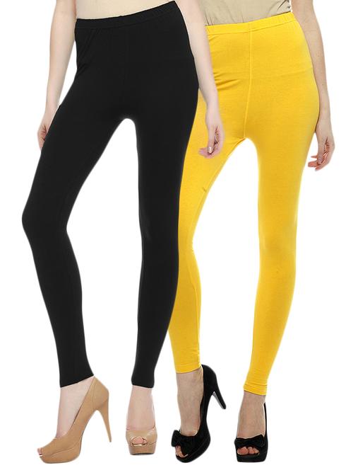 set of 2 multi colored cotton leggings - 12787593 - Standard Image - 0
