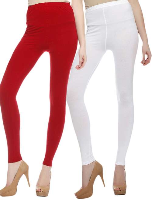 set of 2 multi colored cotton leggings - 12787599 -  Standard Image - 0