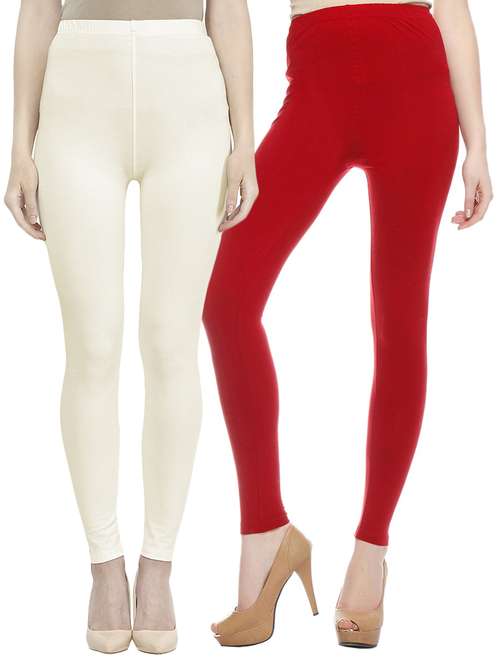 set of 2 multi colored cotton leggings - 12787656 -  Standard Image - 0