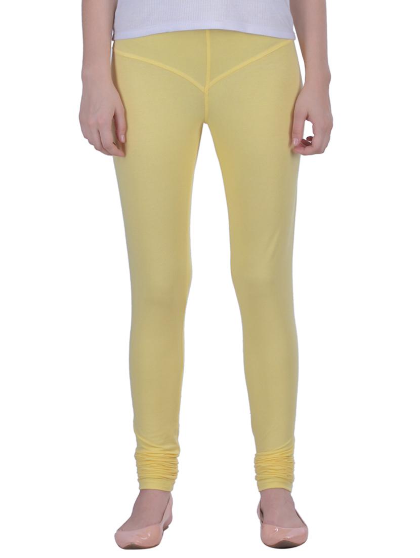 yellow cotton lycra full length legging - 12792224 - Zoom Image - 0