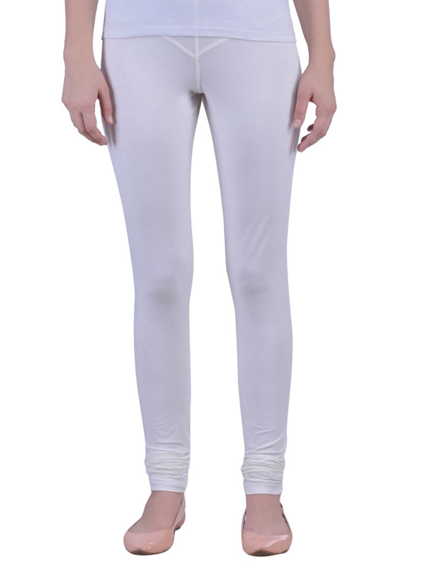 white cotton lycra full length legging - 12792226 - Zoom Image - 0