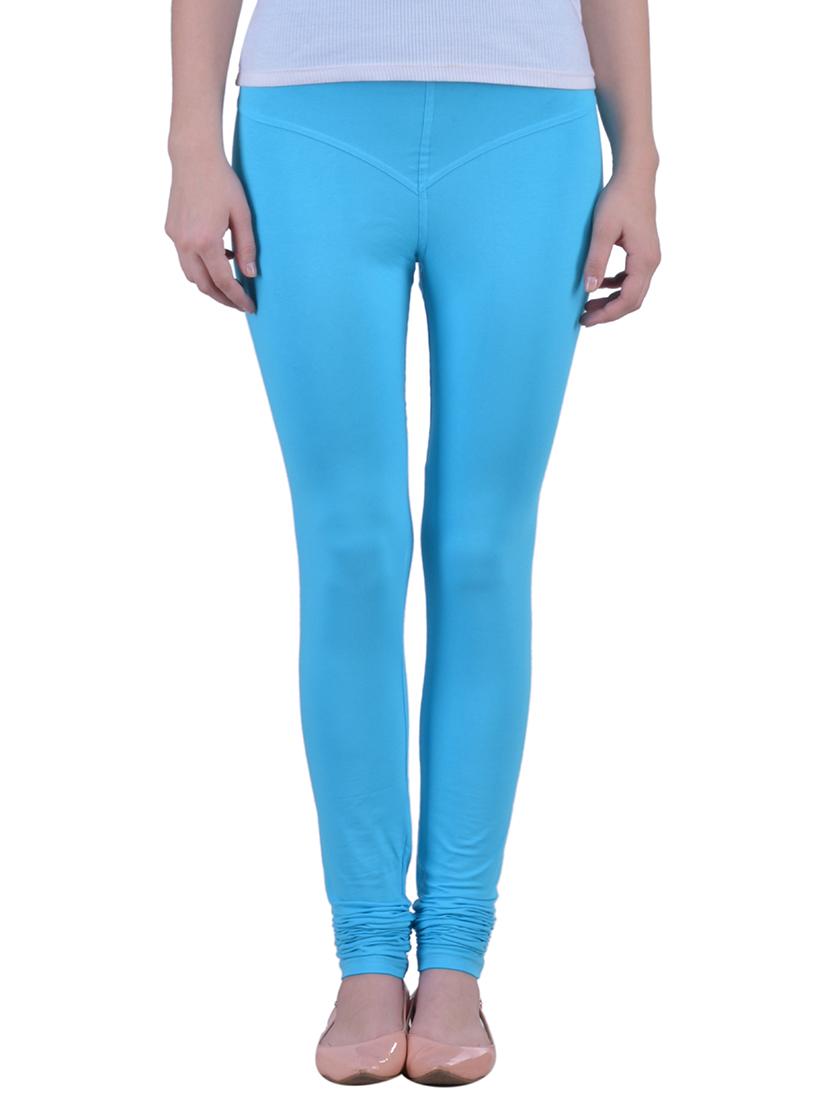 blue cotton lycra full length legging - 12792231 - Zoom Image - 0