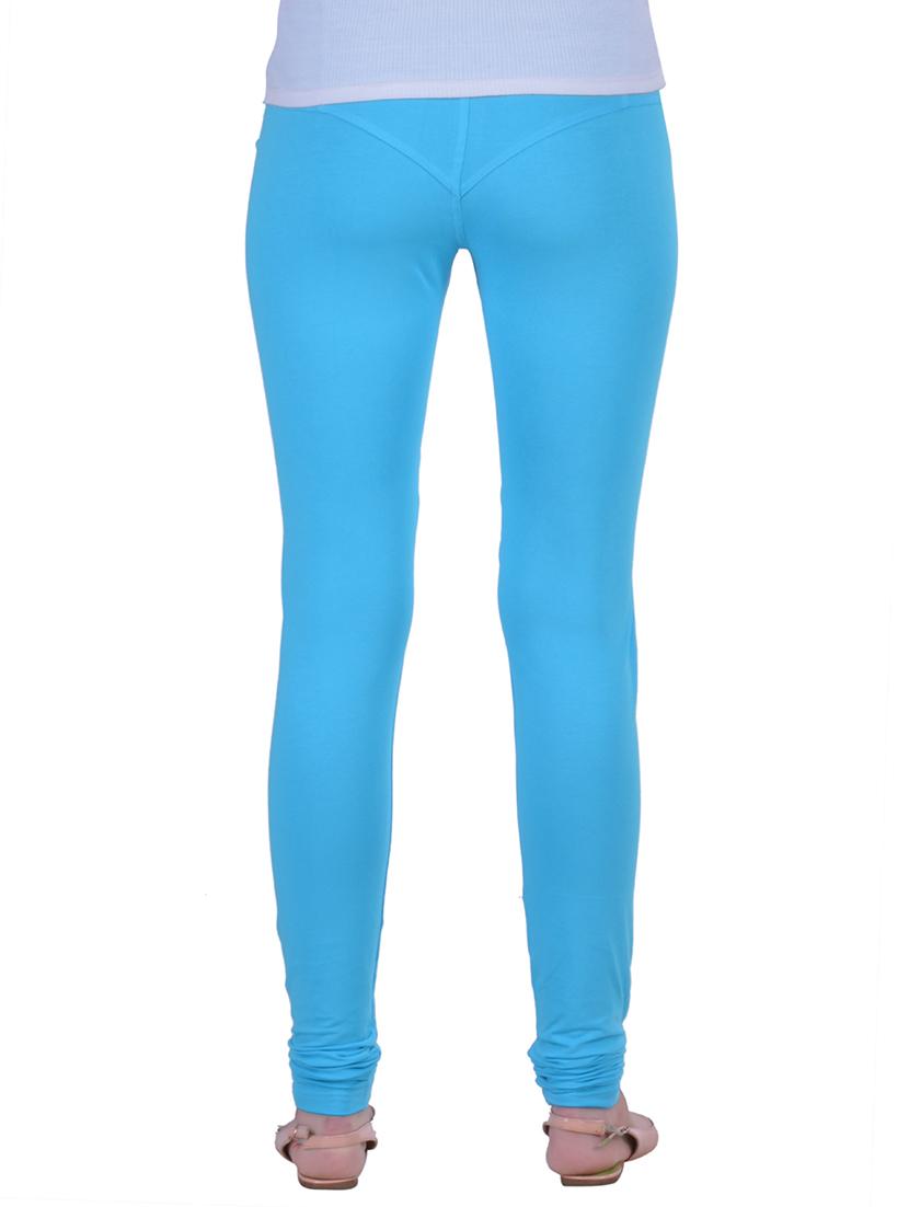 blue cotton lycra full length legging - 12792231 - Standard Image - 2