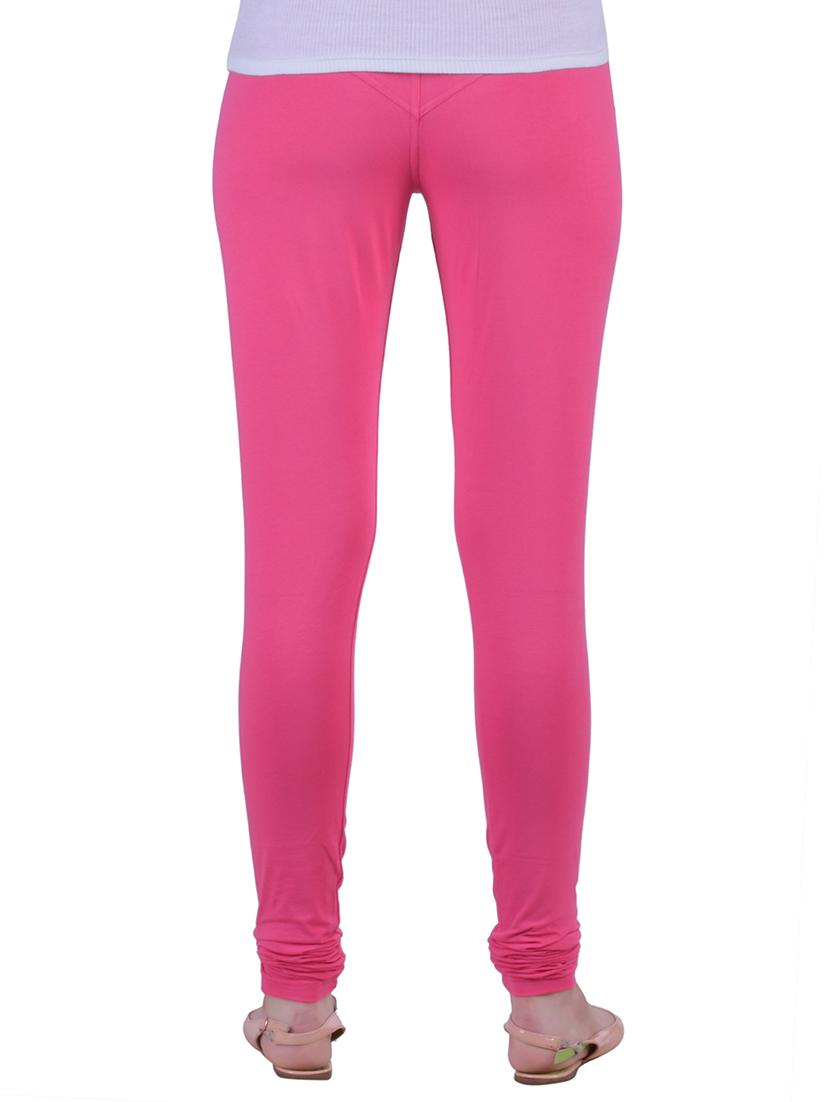 pink cotton lycra full length legging - 12792235 - Standard Image - 2