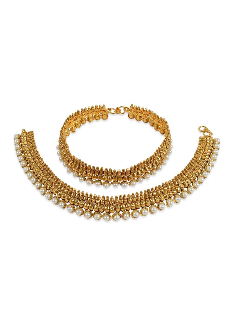gold tone anklets