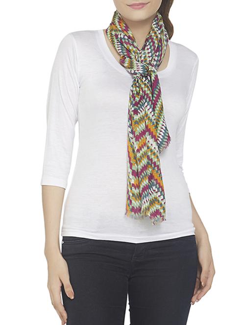 green viscose stole - 12795884 - Standard Image - 0