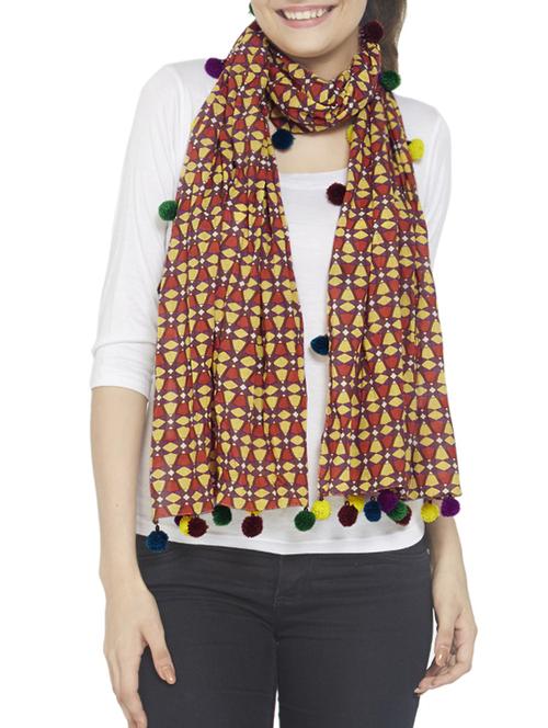 multi colored cotton stole - 12795888 - Standard Image - 0