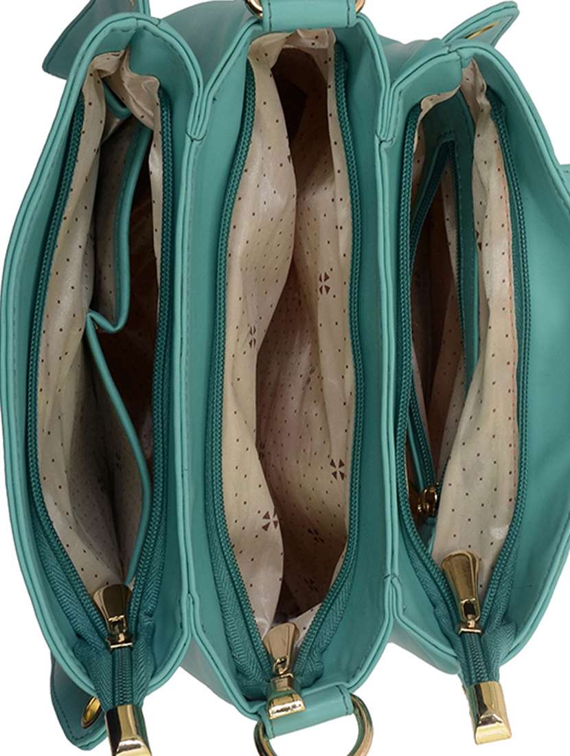 green leatherette sling bag - 12798318 - Standard Image - 2