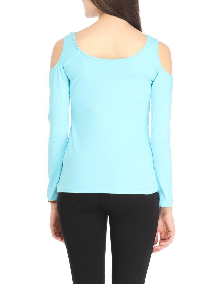 light blue cotton regular top - 12799993 - Standard Image - 2