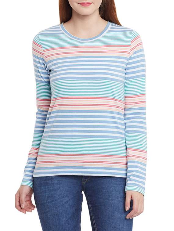 blue cotton regular tee