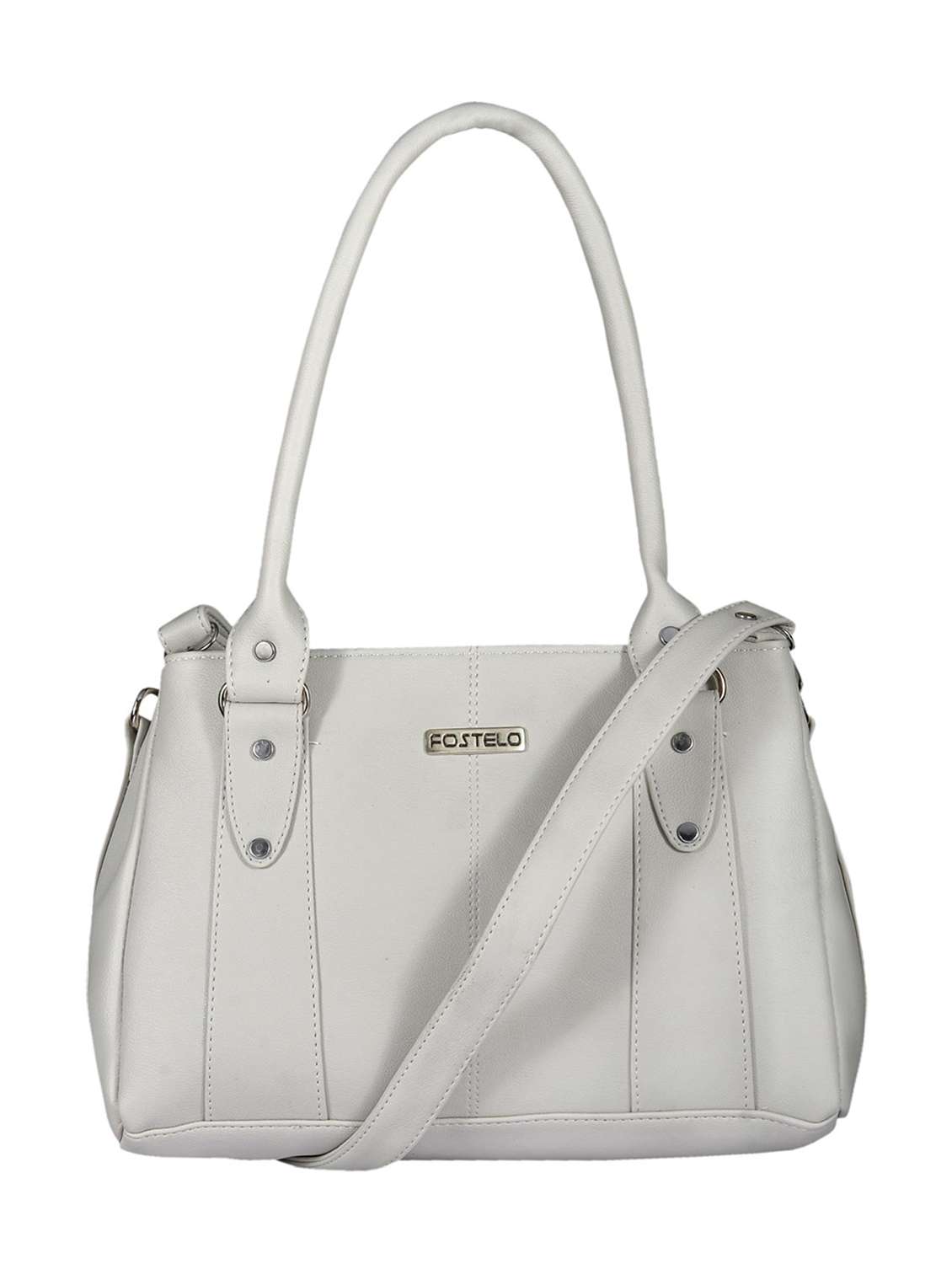 grey leatherette  handbag