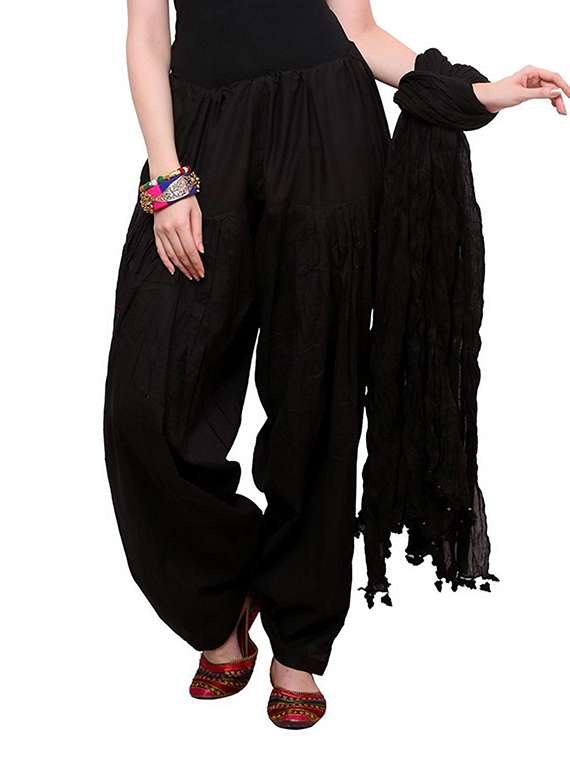 black cotton patiyala salwars