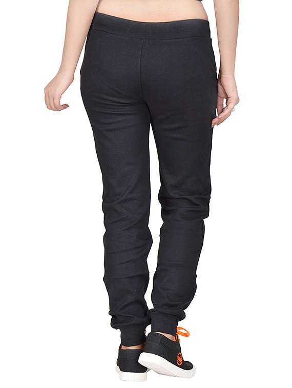 black cotton track pants - 12814007 -  Standard Image - 2