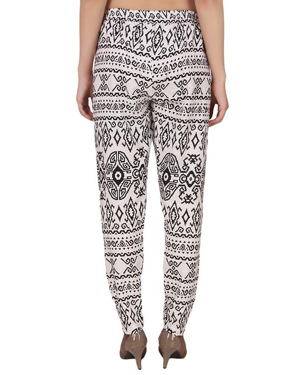 monochrome polyester pleated trouser - 12815509 - Standard Image - 2