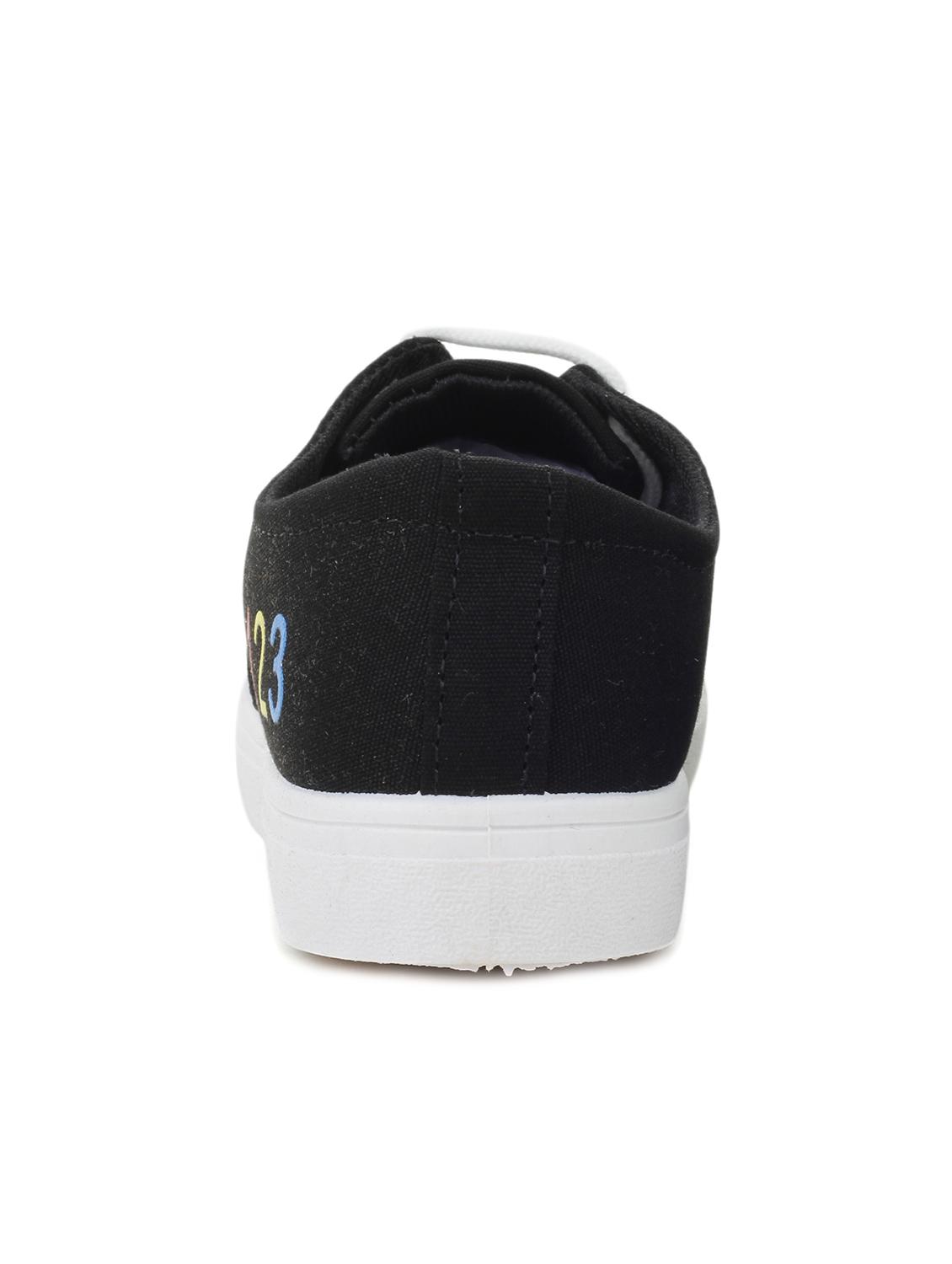 black canvas laceup casual shoes - 12815522 - Standard Image - 2
