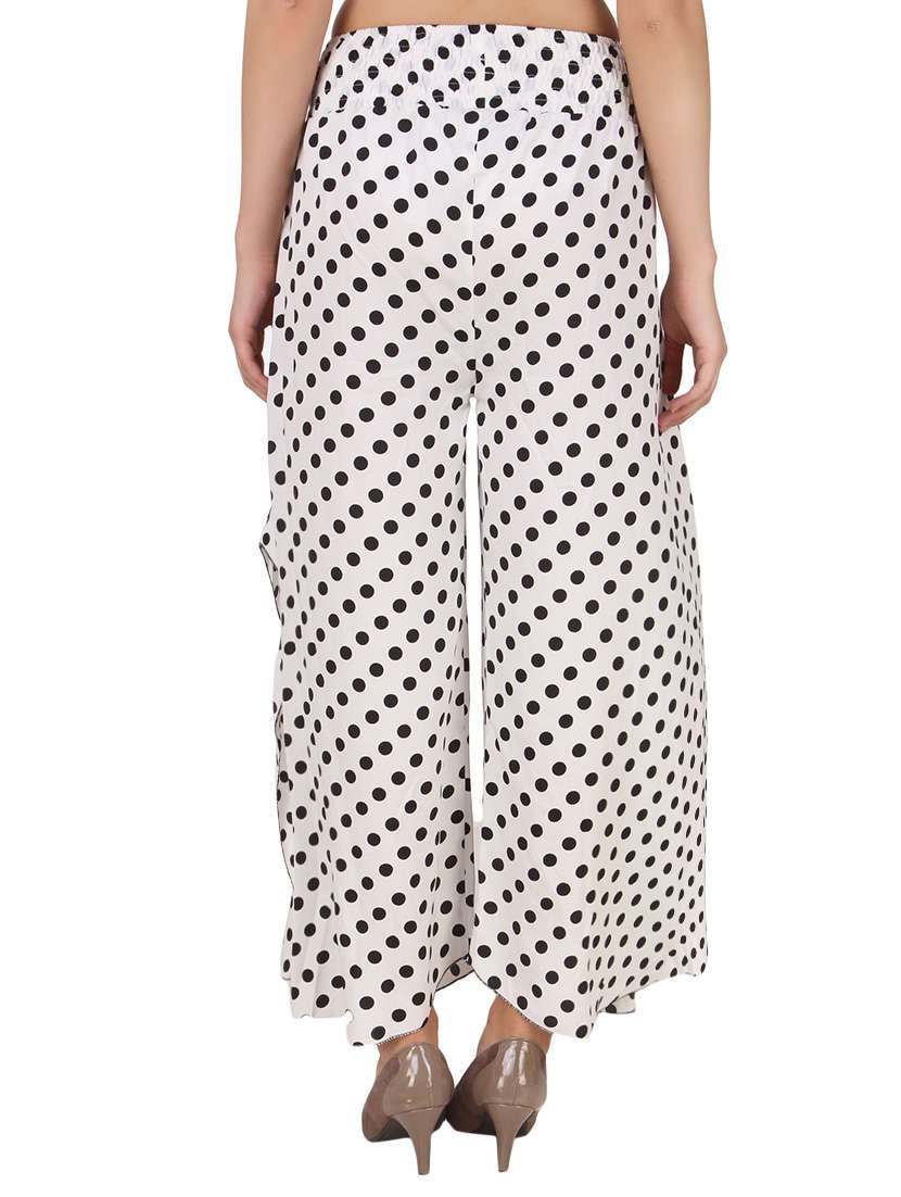 white polyester palazzo - 12815599 -  Standard Image - 2