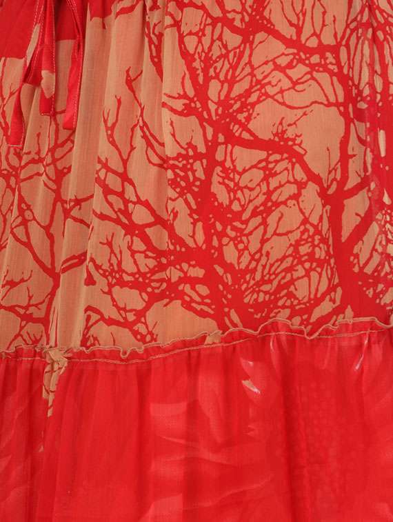 orange chiffon maxi skirt - 12815689 - Standard Image - 2