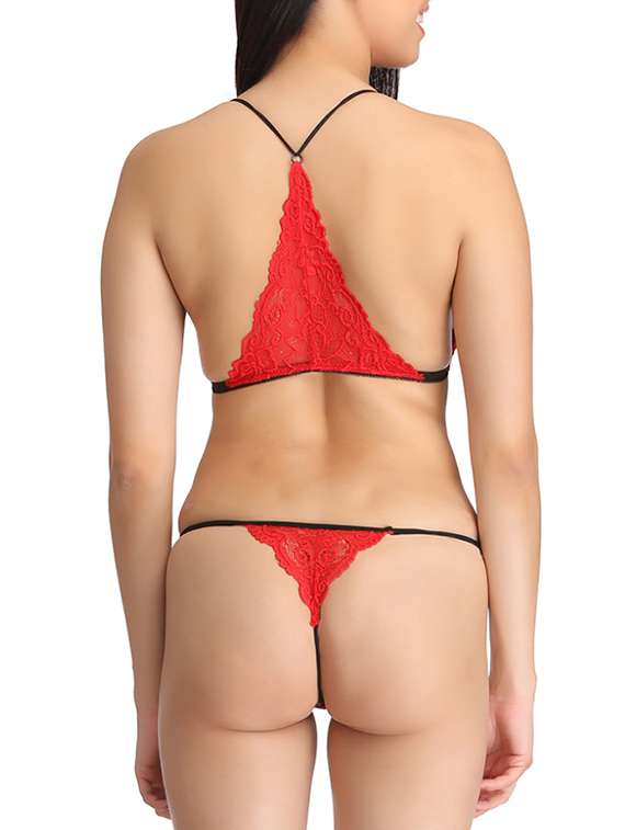 red lace bra and panty set - 12832904 - Standard Image - 2