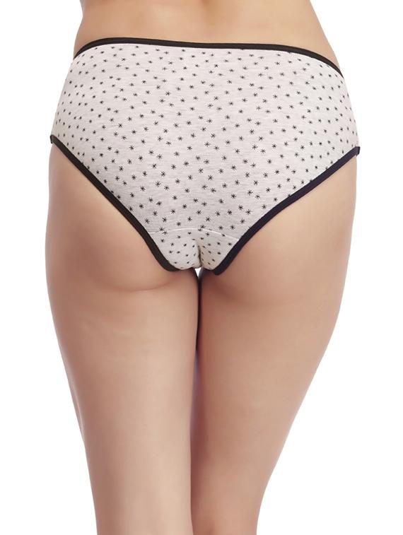 light grey printed cotton panty - 12832947 - Standard Image - 2