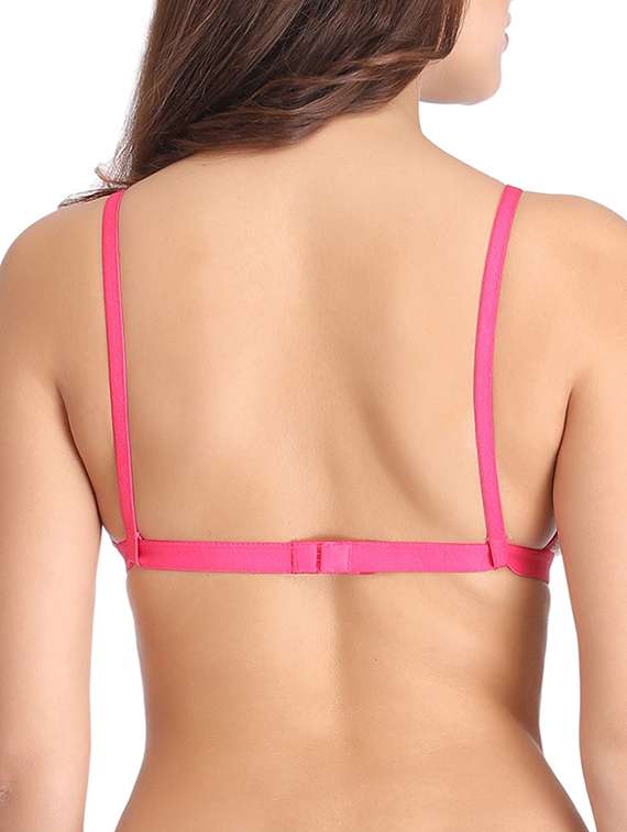 white polka dots printed cotton bra - 12832992 - Standard Image - 2