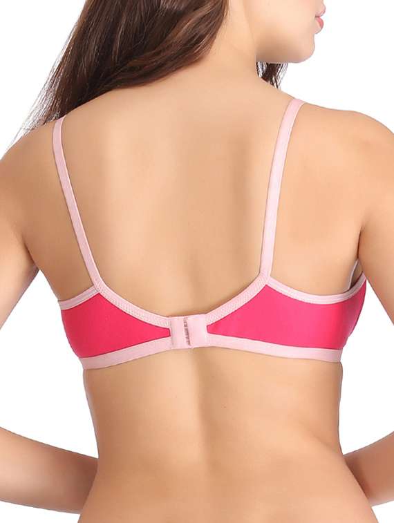 pink cotton tshirt bra - 12833005 - Standard Image - 2