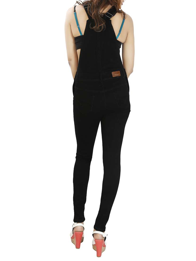 Black Denim Dungaree