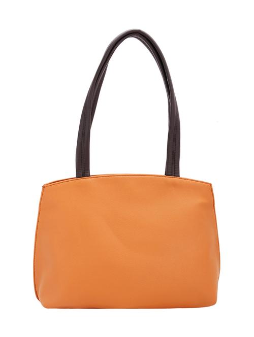 orange leatherette handbag - 12841248 -  Standard Image - 0
