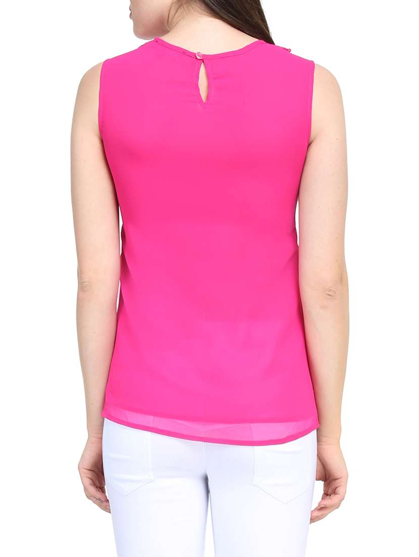 pink polyester regular top - 12847653 -  Standard Image - 2