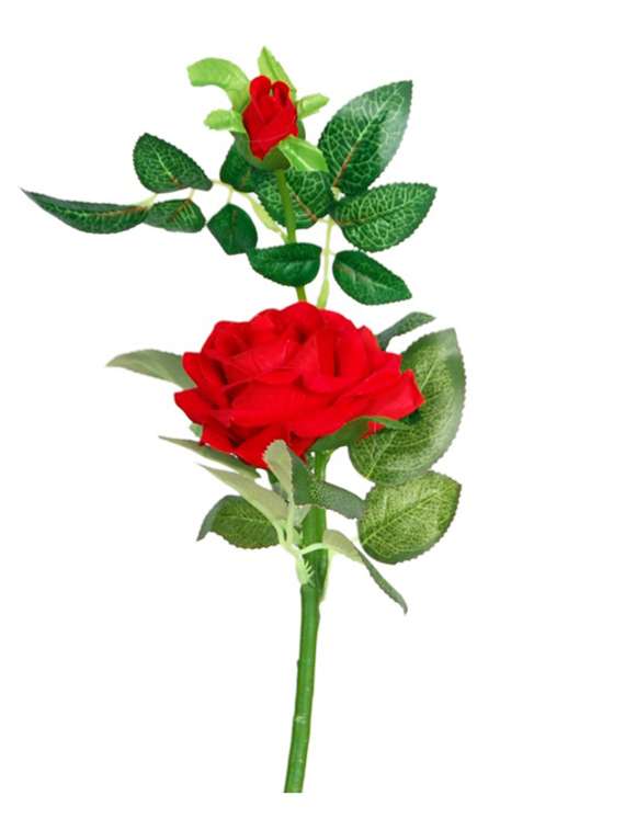 loxiaa red rose  single artificial  flower  (25 cm)