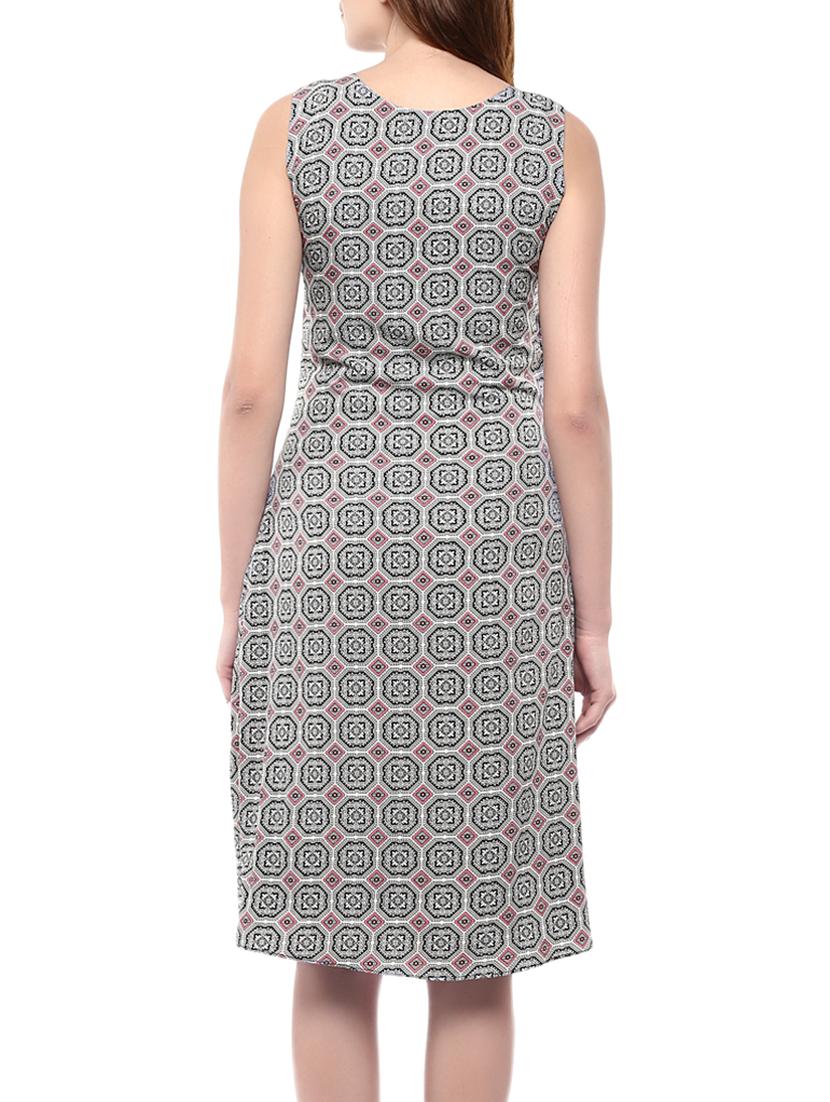 multi colored crepe wrap dress - 12865942 - Standard Image - 2